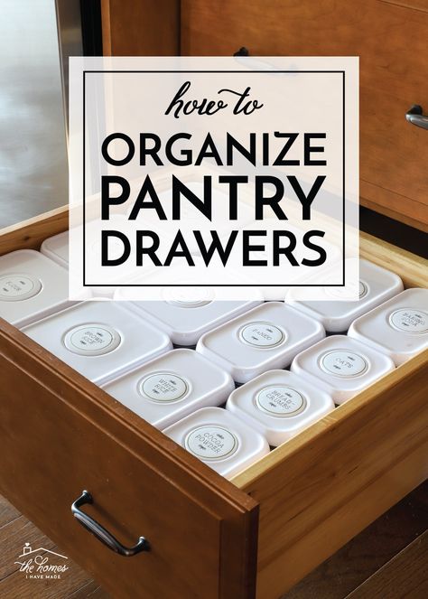 Oxo Containers, Organize Pantry, Diy Drawer Dividers, Deep Pantry, I Heart Organizing, Pantry Drawers, Kitchen Drawer Organization, Diy Drawers, Pantry Shelf