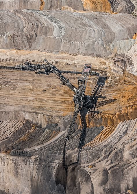 Coal Mine on Behance Surface Mining, Open Pit, Heavy Construction Equipment, Aerial Photograph, Mining Equipment, Industrial Photography, Gold Mining, Heavy Machinery, Coal Mining