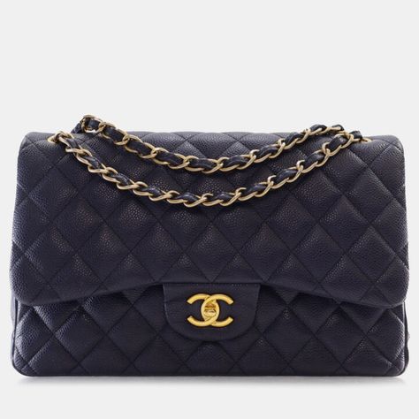 Chanel Jumbo Classic Caviar Double Flap Bag Luxury Pieces, Chanel Jumbo, Chanel Flap Bag, Luxury Closet, Bag Bag, Coco Chanel, Flap Bag, Chanel Bag, Timeless Elegance