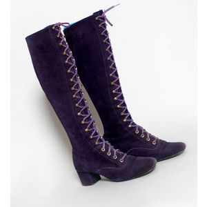 Vintage Mod 60's 1960'S Purple Suede Go Go Boots Lace up Knee high Purple Knee High Boots, Lace Up Boots Knee High, Tall Boots Outfit, Go Go Boots, Purple Boots, Boating Outfit, Gogo Boots, Miss Sixty, Purple Suede