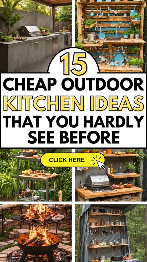 15 Cheap Outdoor Kitchen Ideas – The Crafty Hacks Homestead Outdoor Kitchen Ideas, Outdoor Barbecue Kitchen, Diy Backyard Kitchen On A Budget, Outdoor Kitchen Budget, Outdoor Patio Kitchen Ideas On A Budget, Budget Friendly Outdoor Kitchen, Outdoor Kitchen Ideas On A Budget, Diy Outdoor Kitchen Cheap, Diy Outdoor Kitchen On A Budget