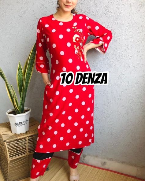 465 beautiful rayon polka dot kurti with handwork and gota lace combine with pant with pockt 38 to 44 899 fs rdy to ship red /rani / mustered/ black / gray/ navy blue For Prices Order or any other information please click on below link https://wa.link/tjwvjz #anarkali #suit #3pcsuit #indianwoman #fashion #designerkurti #kurti #CottonKurties #kurta #gorgeous #glamorous #cotton #indiafashion #partywear #arhams #jaipur #jaipurkurti #jaipurikurti #jaipurkurta #wedding #fashion #dress #beautifu Polka Dots Kurti Indian, Polka Dots Kurti, Cotton Kurties, Kameez Design, Shalwar Kameez Designs, New Kurti Designs, New Kurti, Kameez Designs, Cotton Kurti Designs