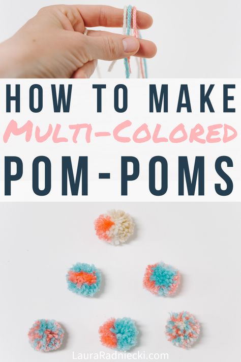 Diy Yarn Pom Pom, Fun Craft Projects, Pom Pom Animals, Yarn Crafts For Kids, Pom Crafts, Diy Pom Poms, Ball Ideas, Footprint Crafts, Crafts Diy Projects