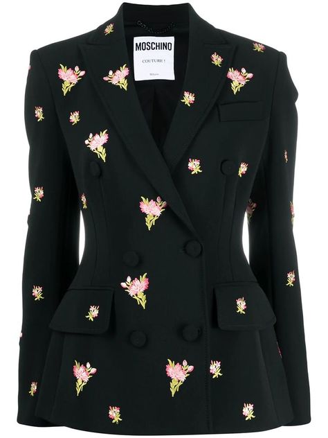 Moschino Blazer, Venus Fashion, Blazer Designs, Abaya Fashion, Breasted Blazer, Double Breasted Blazer, Work Wardrobe, Fitted Silhouette, Blazers For Women