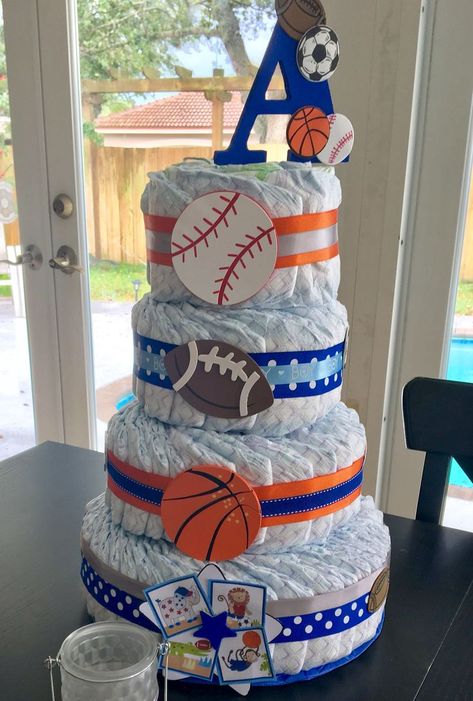 Jordan Baby Shower, Basketball Baby Shower, Baby Boy Sprinkle, Baseball Baby Shower Theme, Sports Baby Shower Theme, Baby Shower Cake Decorations, Sports Baby Shower, Basketball Baby, Ideas Baby Shower