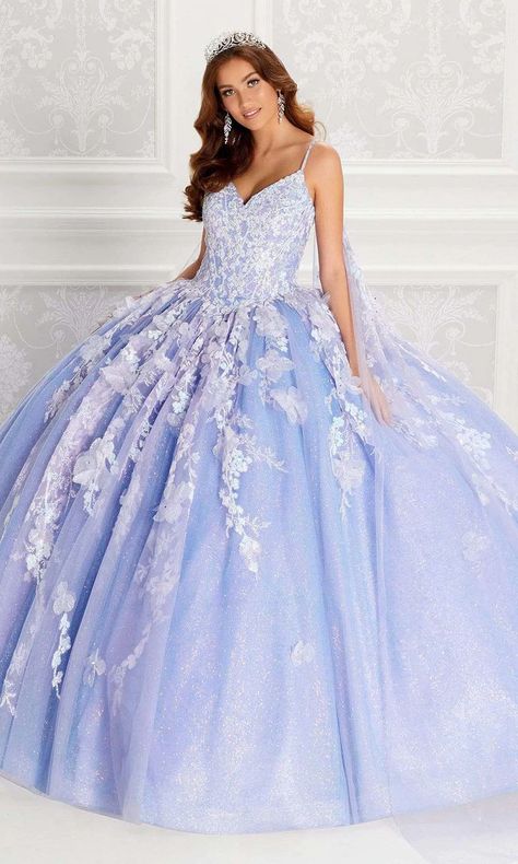 Butterfly Quinceanera Theme | Quince Themes | My Perfect Quince Pastel Prom Dress, Plus Prom Dresses, Quinceanera Dresses Red, Purple Quince, Green Quinceanera Dresses, Detachable Cape, Glitter Prom Dresses, Classic Prom Dress, Purple Quinceanera Dresses