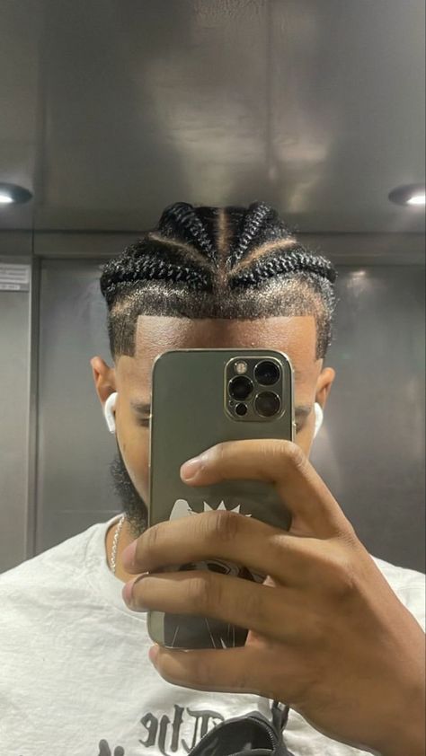 Masc Braids, 4 Cornrows Braids, Male Braids, Cornrow Styles For Men, Cornrow Braids Men, Mens Twists Hairstyles, Braids With Fade, Hair Twists Black, Natural Hair Men