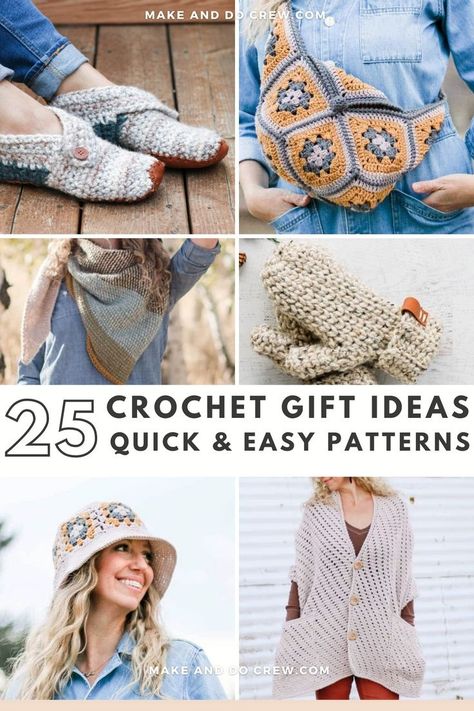 Are you looking for a creative and thoughtful way to show your friends and family how much you care? With 1 hour crochet projects and a variety of crochet DIY ideas, you can create crochet presents that are sure to make your loved ones feel appreciated and special. Come see the possibilities and get crocheting! Check out this blog from Make and Do Crew to get free crochet patterns to make meaningful and useful crochet gift ideas in no time! 1 Hour Crochet Projects, Crochet Presents, Useful Crochet, Easy Beginner Crochet Patterns, Crochet Project Free, Crochet Gift Ideas, Make And Do Crew, Crochet Best, Easy Crochet Projects