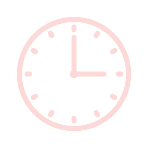 Pink Clock Icon App, Light Pink App Icons White Background, Pink App Icons White Background, Light Pink Aesthetic App Icons, Pink Clock Icon, Clock Icon Aesthetic, Coquette Icons Aesthetic, White And Pink App Icons, Pink And White Icons