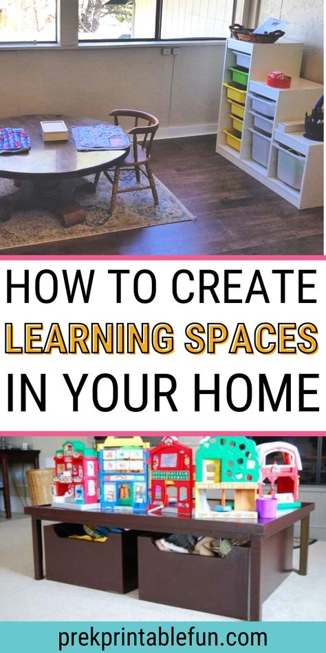 House Daycare Setup, Playroom Learning Center, Living Room Daycare, Toddler Learning Area At Home, Living Room Daycare Setup, In Home Daycare Set Up Living Room, Diy Home Daycare Ideas, Daycare At Home Ideas, Toddler Learning Corner At Home