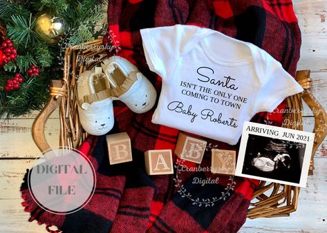 Baby Announcement Winter, Holiday Baby Announcement, Christmas Pregnancy Reveal, Digital Baby Announcement, Pregnancy Announcement Template, Christmas Baby Announcement, Pregnancy Announcement Onesie, Cute Pregnancy Announcement