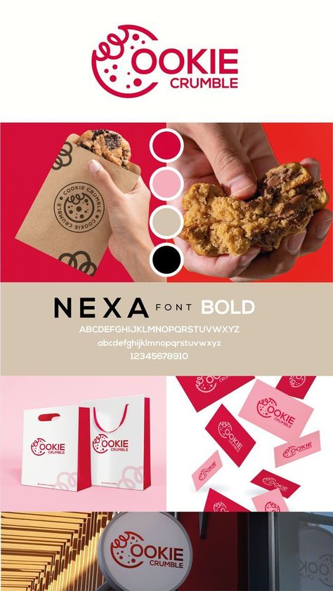 simple creative cookie shop logo branding design #banner #webshop #shopping 👉