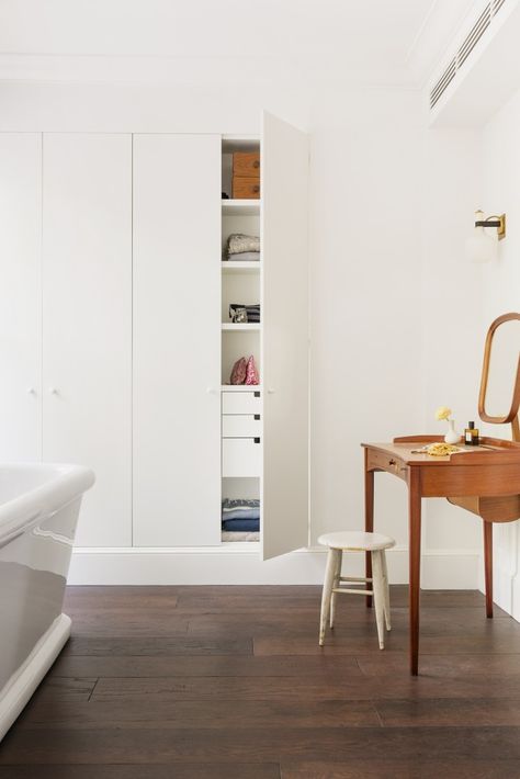 Archive Dive: Our 11 Favorite Built-in Storage Cabinets, Minimalist Edition Street Townhouse, Build A Closet, Best Bath, Minimalist Bathroom, Indoor Outdoor Living, Closet Doors, Closet Storage, Built In Storage, Built Ins