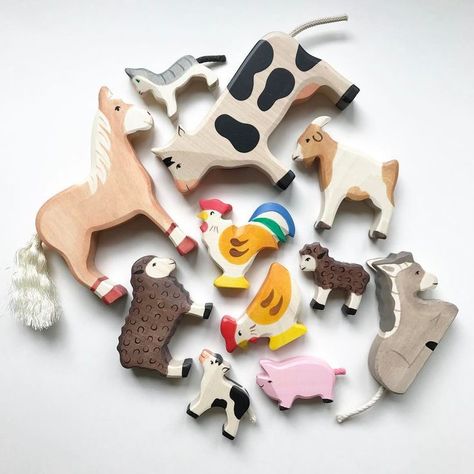 Darling Clementine, Cow Horse, Toy Animals, Wooden Truck, Wood Animal, Farm Toys, Pretend Play Toys, Waldorf Toys, Wooden Animals