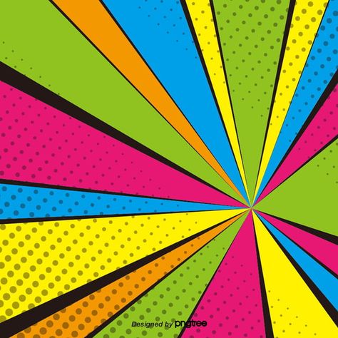 Colorful Lines Cartoon Background Ragazza Pop Art, Comic Book Background, Carnival Background, Hologram Colors, Pop Art Background, Advertising Background, Seni Pop, Wallpaper Cantik, Pop Art Comic