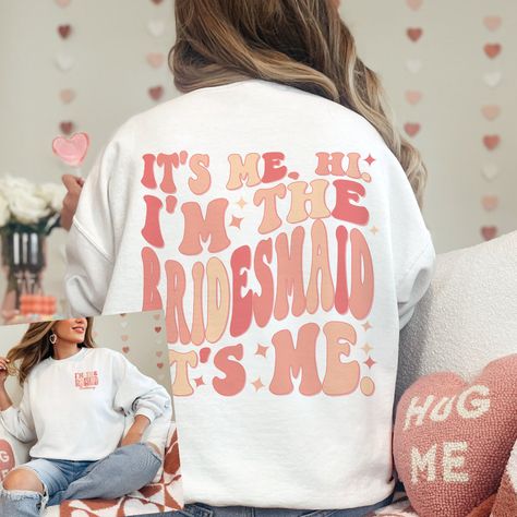 Bachelorette Goodies, Back Print Design, Bride Era, Bachelorette Theme, Matching Bridesmaids, Wavy Text, Preppy Vibes, Gift For Bridesmaids, Bachelorette Themes