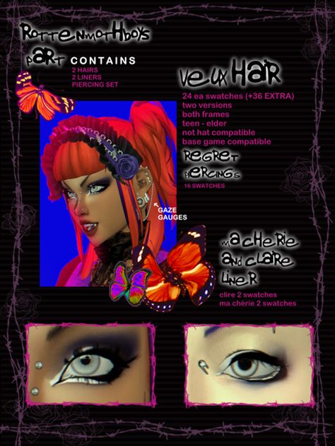 VISUAL KEI MEGA SET (ROTTENMOTHBOY X VAMPIREPILL) | RottenMothBoy on Patreon Rottenmothboy Sims 4 Cc, Sims 4 Anime Cc Maxis Match, Visual Kei Sims 4 Cc, Alt Sims, Visual Kei Makeup, Cc Shopping, Makeup Cc, Sims 4 Anime, The Sims 4 Packs