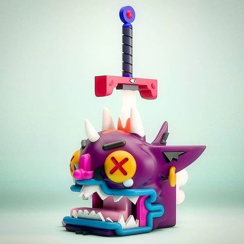 Art Toy Culture on Instagram: “Posted @withregram • @6foresttoys The Demon Head by @lin.o_o.us / WIP #ResinToy #designerToy #popArt #ArtToy #artlover #contemporaryart…” Art Toys Design, Vinyl Art Toys, Toy Sculpture, 3d Figures, Modern Toys, Low Poly Art, Toy Art, Toy Brand, Clay Art Projects