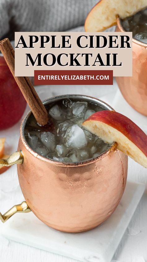 Mocktails Non Alcoholic Apple Cider, Hot Apple Cider Mocktail Non Alcoholic, Mocktail Apple Cider, Sparkling Apple Cider Mocktail Non Alcoholic, Apple Cider Mule Mocktail, Non Alcoholic Cider Drinks, Sparkling Apple Cider Non Alcoholic, Mocktail Fall Drinks, Apple Mocktail Non Alcoholic