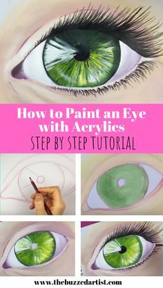 How To Paint Doll Eyes, Painted Eyes For Crafts, Acrylic Painting Eyes Step By Step, How To Paint A Realistic Eye, How To Paint Realistic Eyes, How To Paint A Realistic Face, Paint Face Tutorial, Doll Face Painting Tutorial Step By Step, Painted Styrofoam Heads