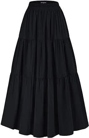 Amazon.com: Women's Medieval Renaissance Skirts Ankle Length Maxi Skirt with Pockets Brown M : Clothing, Shoes & Jewelry Long Skirt With Pockets, Black Flowy Skirt, Victorian Skirt, Long Flowy Skirt, Long Skirts For Women, 자수 디자인, Long Maxi Skirts, Long Skirts, Skirt With Pockets