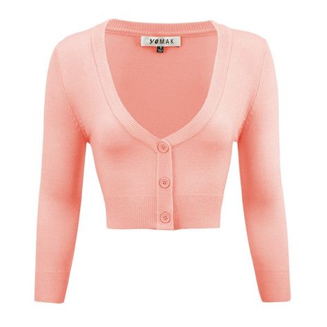 - 14"-16" Crop Length, 3/4 Sleeves, Button Down, V-Neck Bolero Shrug Knit Cardigan Sweater for Woman that Hits Upper Waist Point.- Various Vivid Color Choices with Sizes: Small, Medium, Large, X-Large, 1X (Plus), 2X (Plus), 3X (Plus), 4X (Plus).- High Quality Spandex Knit Cardigan Fits Well For Any Occasion.- Matches Well with Swing Skirts, Vintage Style Skirts, Dresses, and Pants.- Sexy, Retro and Perfect Cardigan Sweater Shrug for Vintage Inspired Fashion Lovers!Made In: ChinaFabric Contents: Vintage Style Skirts, Cardigan Fits, Black Cropped Cardigan, Retro Cardigans, Bolero Shrug, Perfect Cardigan, Looks Party, Vintage Inspired Fashion, Vintage Inspired Outfits