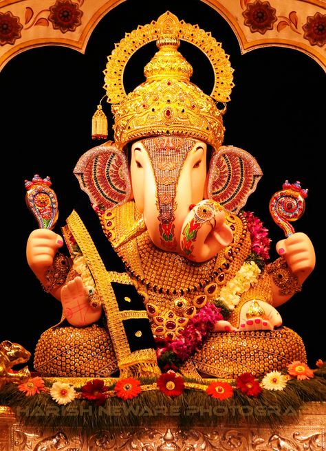 Pune Ganpati  by Harish Neware Pune Ganpati Hd Images, Jay Ganesh Hd Image, दगडुशेठ गणपती Hd, Dagadusheth Ganapati Hd, College Motivation Wallpaper, Ganpati Dagdusheth, Dagdusheth Ganpati Hd Wallpaper, Afmc Pune College, Afmc Pune