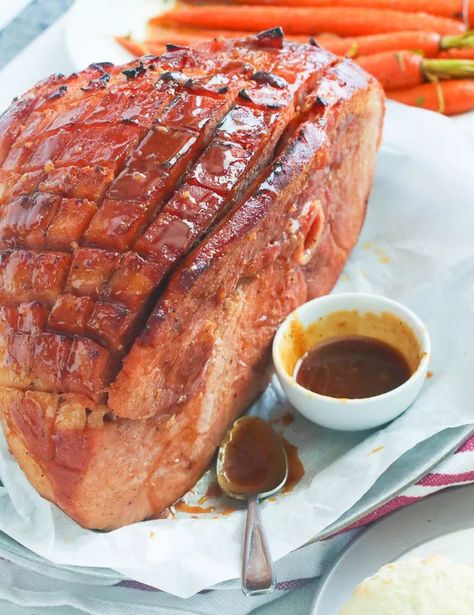 Smoked Ham Glaze, Boneless Ham Recipe, Hickory Ham, Brown Sugar Glazed Ham, Easy Ham Glaze, Boneless Ham, Orange Glazed Ham, Smoked Ham Recipe, Ham Sauce