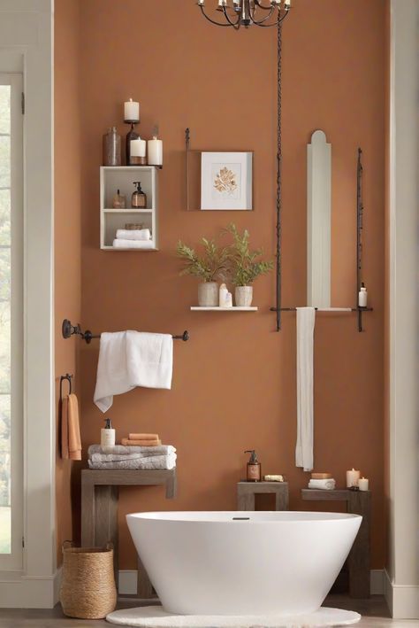 Indulge in Pumpkin Spice Paradise with BM 2162-30! Discover how to create a cozy bliss for your bathroom with this daily interior designer routine. #Ad #homedecor #homedesign #bathroom #Painthome interiorarchitecture best Wall Colors for Bathroom Colors
Bright Room Colors
best colors combinations bathroom
bathroom Remodeling
Modern Paint Colors
2024 Bathroom Color Wall, Warm Bathroom Colors, Rust Bathroom, Paint Colors 2024, Bright Room Colors, Best Wall Colors, Modern Paint Colors, Warm Bathroom, Small Bathroom Colors