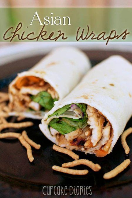 Asian Chicken Wraps, Lunch Box Bento, Sandwich Wraps, Chicken Wrap, Diner Recept, Asian Chicken, Making Lunch, Chow Mein, Chicken Wraps