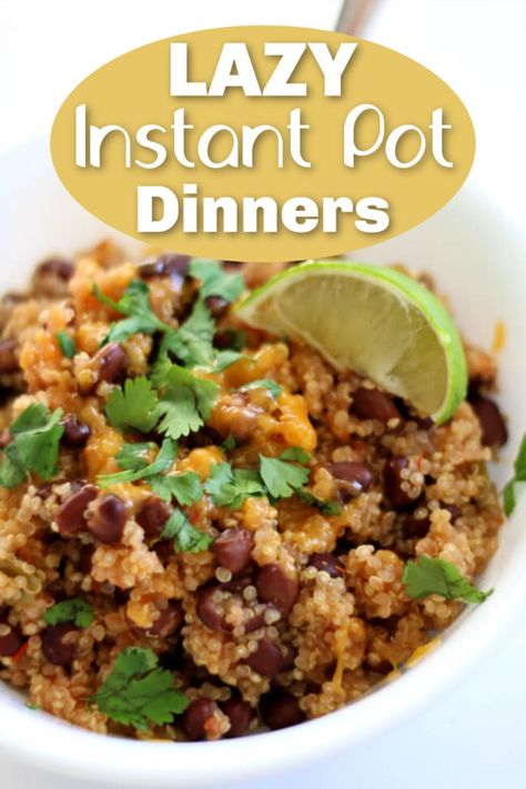 These lazy recipes require very little of you. In fact, these dinners are just a little more work than ordering a pizza or warming up a frozen burrito. #instantpot Dinner Recipes Lazy, Lazy Dinner Recipes, Dinner Lazy, Lazy Recipes, Lazy Dinner, Lazy Dinners, Filling Dinner, Make Ahead Lunches, Dinner Recipes Easy Quick