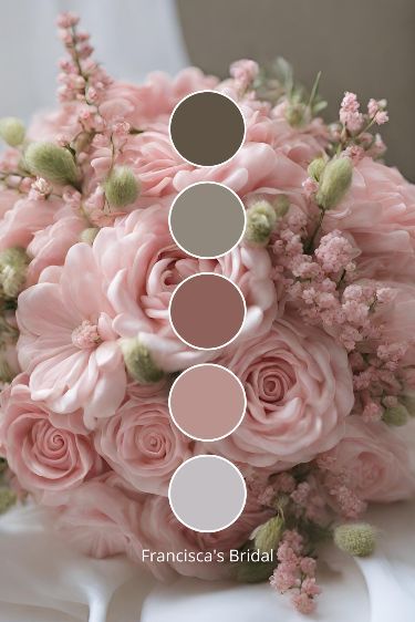 Pink Wedding Theme Ideas, Winter Wedding Color Ideas, Wedding Color Palette Summer, Spring Wedding Color Palette, Pink Wedding Colors, Wedding Color Pallet, Wedding Theme Ideas, Color Mixing Chart, Wedding Color Ideas