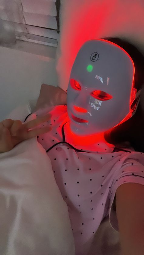 Red Light Therapy, Night Routine Led Light Mask Therapy, Red Light Mask, Red Light Therapy Mask, Led Light Mask, Account Ideas, Mask Light, Winter Arc, Light Mask, Face Machine