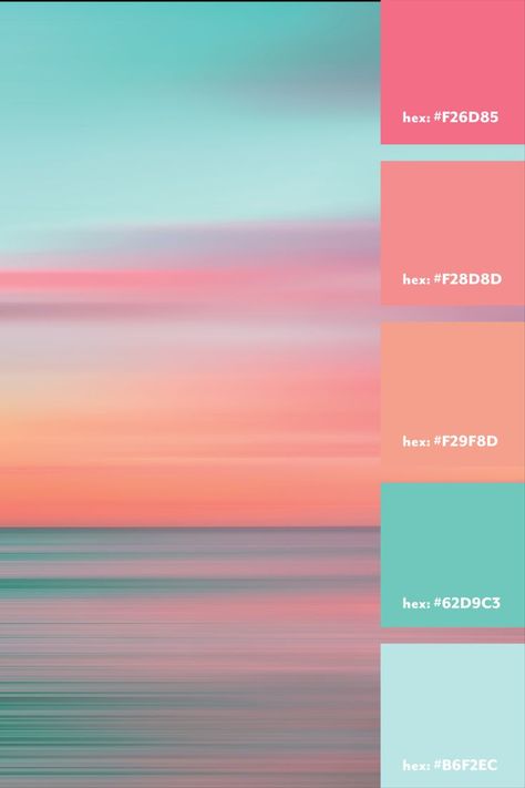 Color Pallets Inspiration, Color Palette Pastel, Peach Color Palettes, Beach Color Palettes, Sunset Color Palette, Sunset Palette, Beach Wedding Colors, Sunset Color, Pastel Sunset