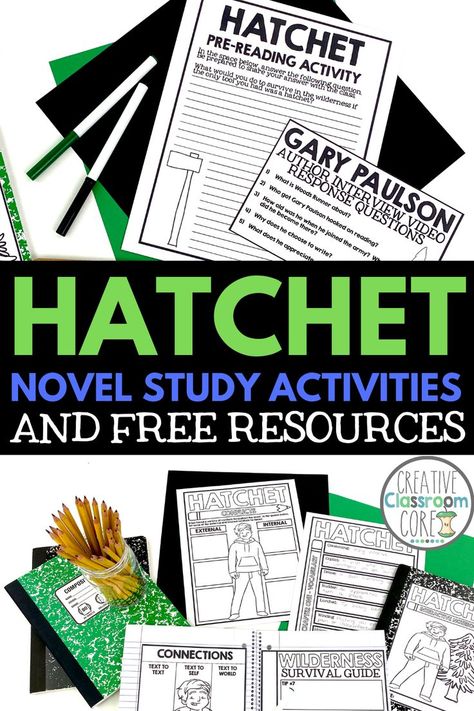 The Hatchet Book Project, Hatchet Activities Middle School, Hatchet Novel Study Activities, Hatchet Book Activities, Hatchet Book Project, Hatchet Activities, Hatchet Book, Hatchet Novel Study, Hatchet By Gary Paulsen