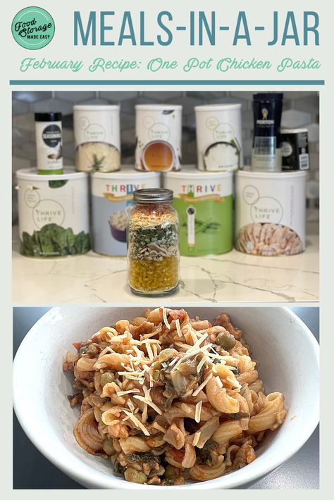 Thrive Life Meals In A Jar, One Pot Chicken Pasta, Dry Soup Mix Recipes, Thrive Life Recipes, February Recipes, Jar Mixes, Dry Soup Mix, Thrive Recipes, Homemade Dry Mixes