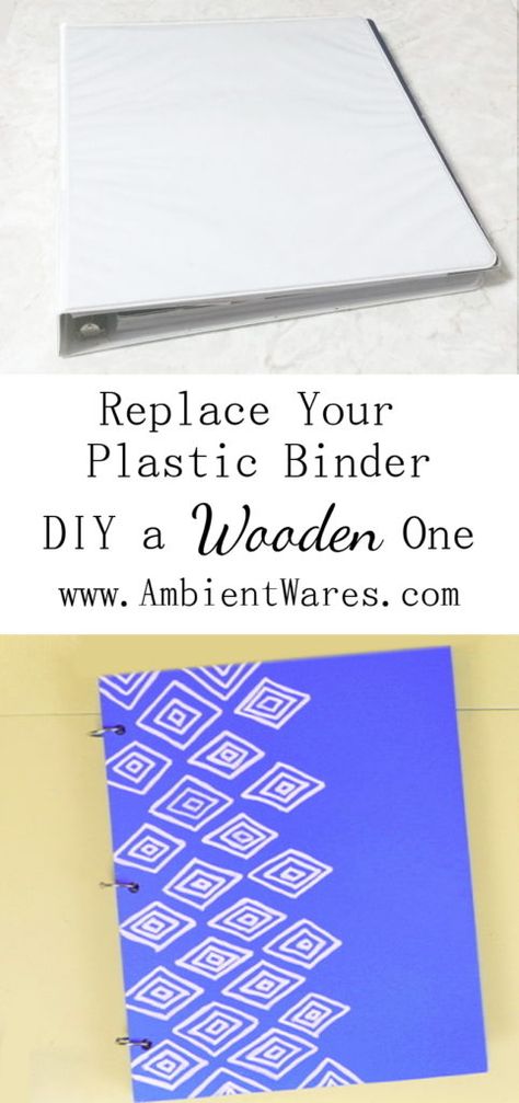 Replace that old plastic binder and DIY yourself a loose leaf ring wooden binder! To see this and more great ideas, visit AmbientWares.com! Diy Binder Rings, Wooden Binders, Scrapbook Recipe Book, Diy Binder, Plastic Binder, Loose Leaf Binder, Weekend Crafts, Binder Rings, Recipe Binders