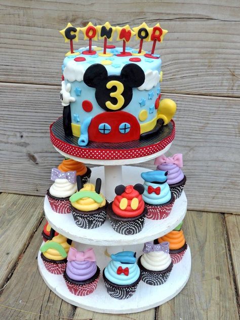 First Birthday Mickey Mouse Clubhouse, Baby Boy 1st Birthday Party Themes Disney Mickey Mouse Clubhouse, Mickeys Clubhouse Cake, Mickey Mouse Cake And Cupcakes, Mickey 2nd Birthday Cake, Girly Mickey Mouse Clubhouse Party, Mickey Mouse Themed Cake, Mickey Mouse Clubhouse 3rd Birthday Party, Mickey Mouse Funhouse Birthday Party