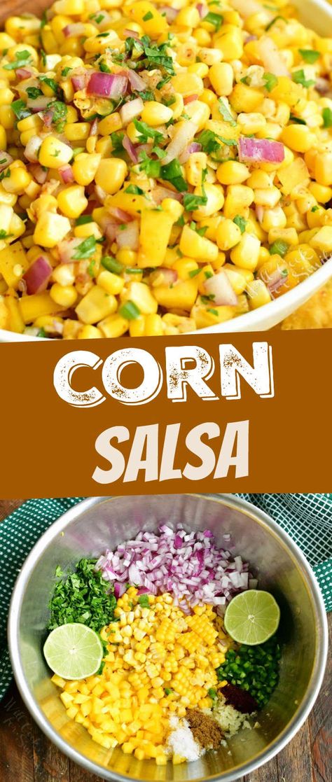 Cilantro Corn Dip, How To Make Corn Salsa, Grilled Corn Salsa Recipe, Sweet Corn Salsa Recipe, Cilantro Corn, Summer Dip, Southern Potato Salad, Easy Salsa, Corn Salsa