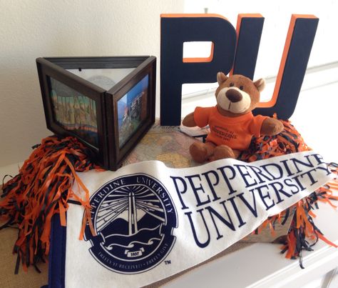 Pepperdine University. College centerpiece. Use an LED push light to light luminaire. Pepperdine Graduation Party, Pepperdine University Aesthetic, Pepperdine Aesthetic, Pepperdine University, Trunk Party, College Vision Board, Cali Life, Vision Board Pictures, College Aesthetic