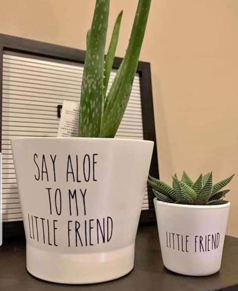 Plant Puns, Plant Pot Design, Plant Pot Diy, Painted Pots Diy, Aloe Plant, Cadeau Diy, Pot Designs, Plant Mom, Painted Pots