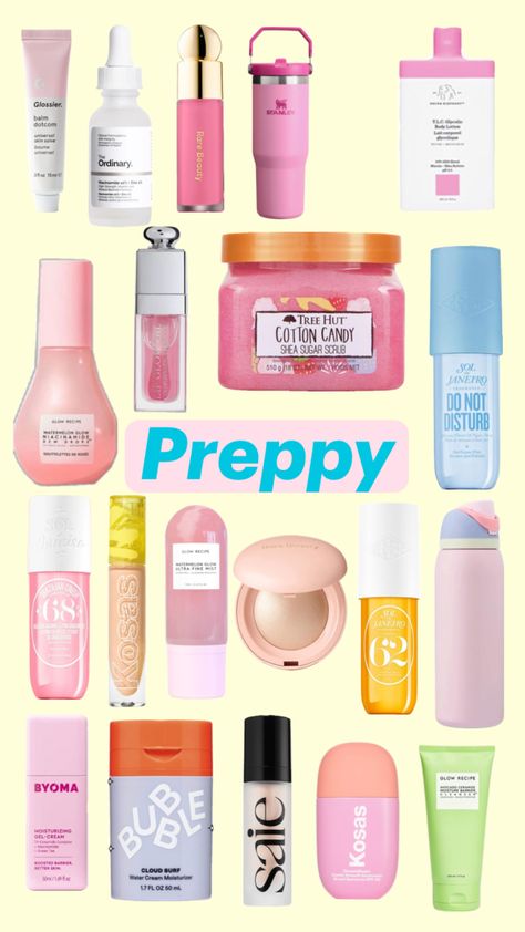 #preppy #pink #cute Cute Preppy Birthday Gifts, Preppy Gifts For Teens, Preppy Wish List, Preppy Products, Preppy Wishlist, Middle School Essentials, Preppy Skincare, Preppy Things, Summer Wallpapers