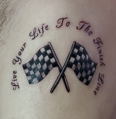 Dale Earnhardt Tattoo, Racecar Tattoos, Drag Racing Tattoo, Racing Tattoo Ideas, Racing Tattoos For Women, Pops Tattoo, Chevy Tattoo, Wrist Tattoos Words, Race Quotes