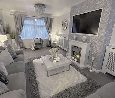 Romantic Living Room, Gray Living Room Design, White Living Room Decor, Luxury Room Bedroom, Living Room Decor Gray, Glam Living Room, Apartment Living Room Design, Living Room Design Decor, Living Room Decor Cozy