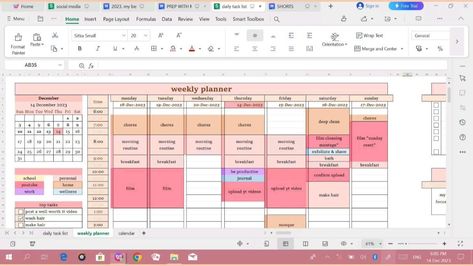 my excel weekly planner academicplanner. canvaplanner #freestudentplanner #plannerpagesprintable Excel Daily Planner Template, Excel Tracker Ideas, Excel Weekly Planner, Weekly Planner Excel, Excel Timesheet Template, Excel Sheet Design Ideas, Aesthetic Excel Spreadsheet, Huberman Protocol, Excel Planner Templates