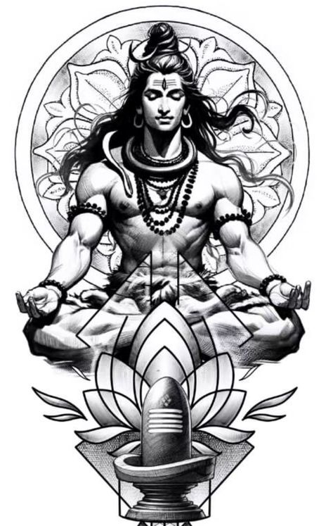 Mahadev Tattoo Designs For Men Arm, Shiva Portrait Tattoo, Shiva Tattoo Stencil, Shiva Tattoo Design For Men, Mahadev Tattoo Designs For Men, Rudraksh Tattoo, Mahadev Tattoo Designs, Shiva Trishul Tattoo, Goodness Tattoo