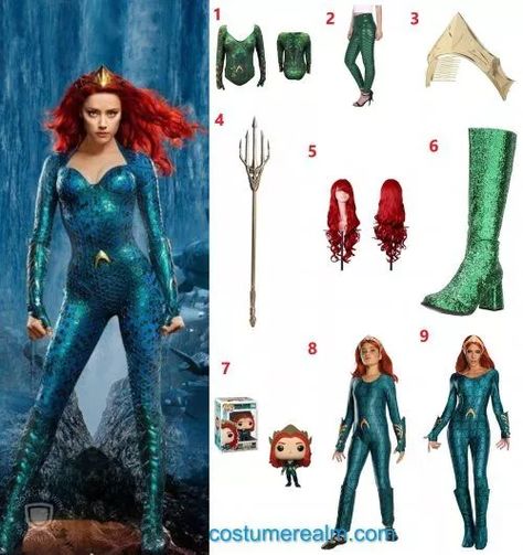 Aquaman Halloween Costume, Aquaman And Mera Costume, Mera Costume, Aquaman Costume, Aquaman Mera, Easy College Halloween Costumes, Unicorn Halloween Costume, Ladies Fancy Dress, Costume Boots