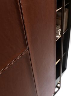 ESEDRA SUITES by Prospettive Leather Finish Wardrobe Design, Wall Cupboard Designs, Leather Wall Panels, Purple House, Millwork Details, Modern Classic Furniture, Wall Cupboard, Modern Cupboard, Credenza Design