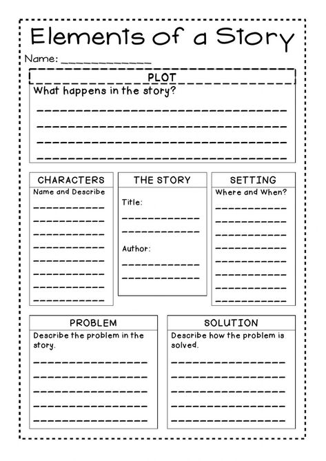 Teaching Story Elements, Elements Of A Story, 4th Grade Reading Worksheets, Story Worksheet, Homeschool Education, Writing Classes, 4th Grade Reading, Language Arts Lessons, 3rd Grade Reading