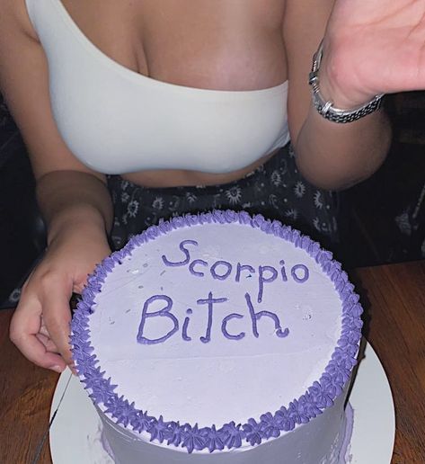 #cake #scorpio #birthday Birthday Asthetic, Scorpio Cake, Birthday Scorpio, Scorpio Queen, Surprise For Girlfriend, Scorpio Birthday, 18th Birthday Cake, Mini Cakes Birthday, Leo Season